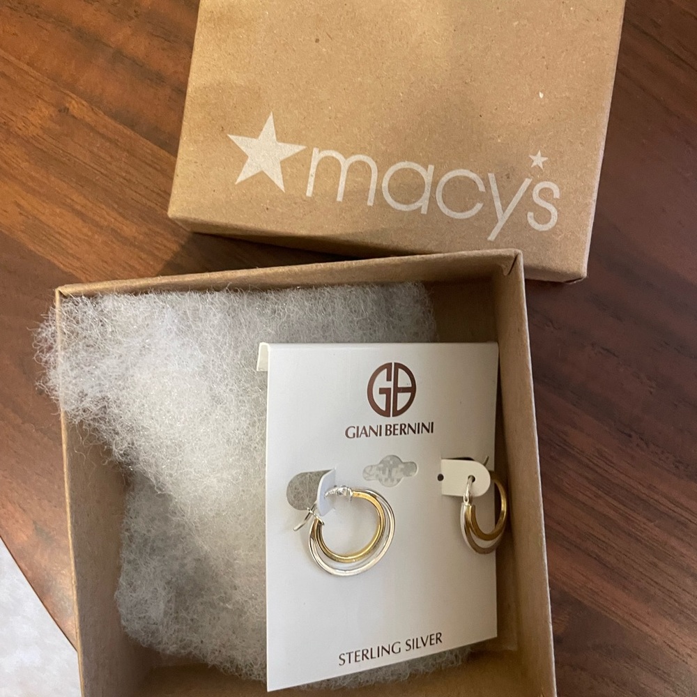 Via I Bernini NWT Sterling Silver Earrings